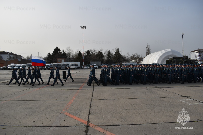 Начало подготовки парадного расчета Донского СЦ к участию в торжественных мероприятиях, проводимых в ознаменование 79 – годовщины Победы Советского народа в Великой Отечественной войне 1941 – 1945 годов.