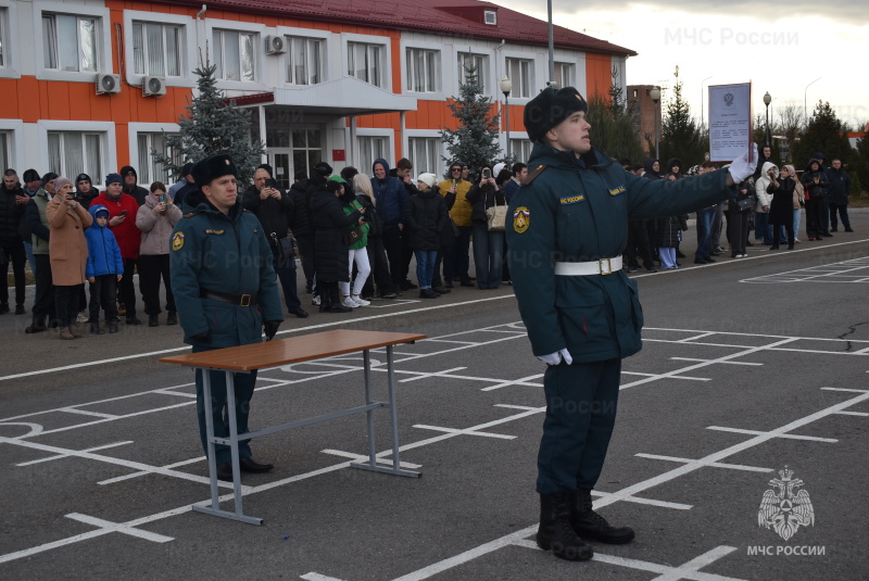 Приведение военнослужащих роты вновь прибывшего пополнения к Военной присяге