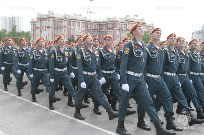 Военнослужащие СЦ приняли участие в параде Победы, посвященном 80-летию победы в Великой Отечественной войне.