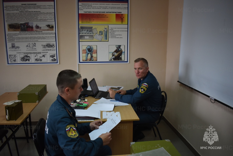 В спасательном центре прошла плановая аттестация военнослужащих комиссией  ФГКУ “ЮРПСО МЧС России”.