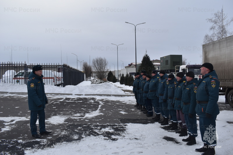Убытие колонны в Запорожскую область.