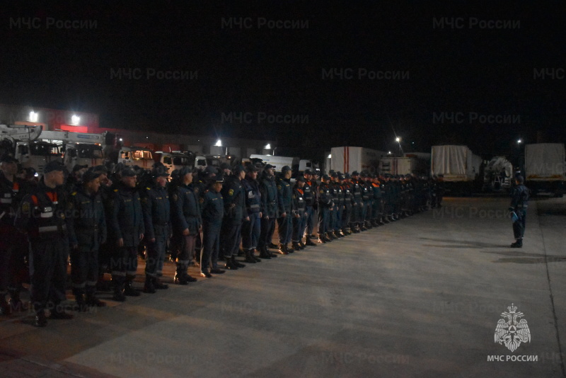 Под руководством начальника спасательного центра эшелон аэромобильной группировки убыла в Республику Дагестан.