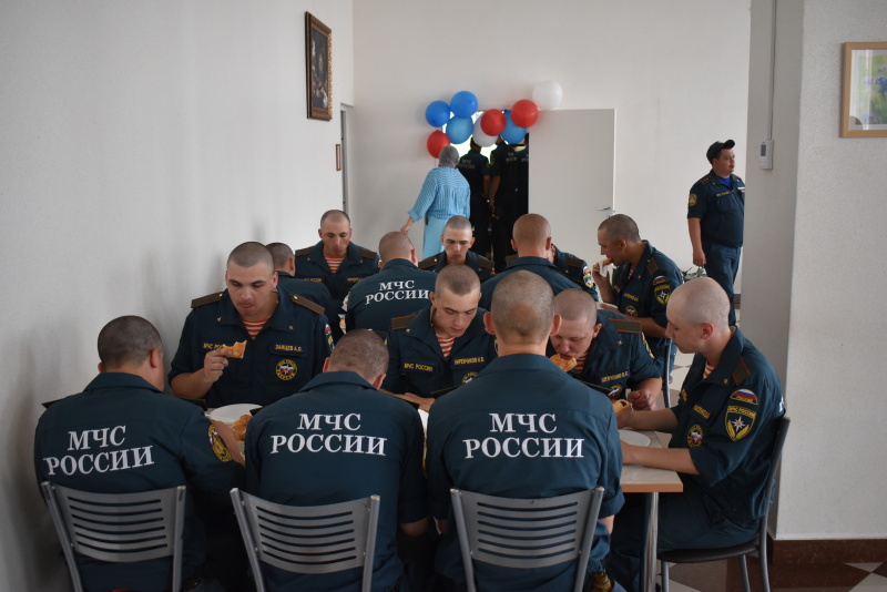 На территории спасательного центра прошло торжественное открытие кафетерия.
