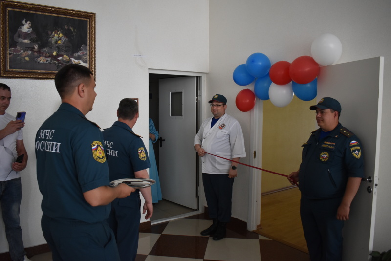 На территории спасательного центра прошло торжественное открытие кафетерия.