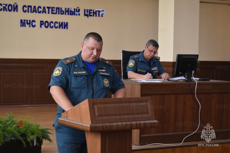 Под руководством начальника спасательного центра подведены итоги за август.