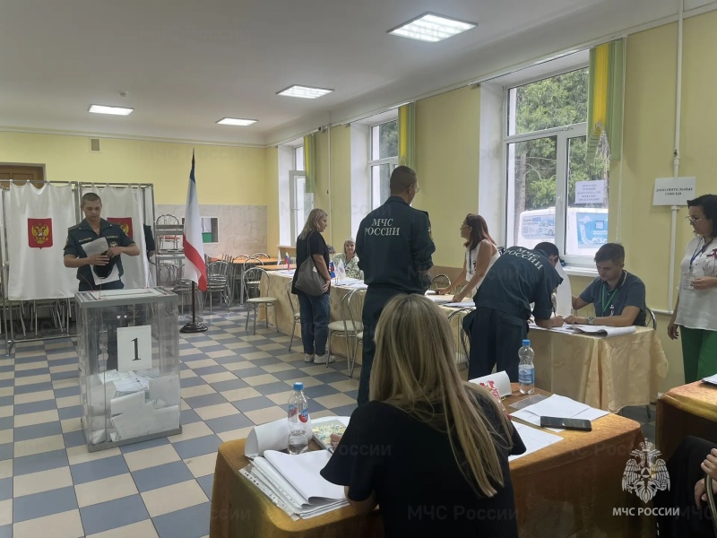 Группировка Центра, принимающая участие в ликвидации пожаров на территории Республики Крым, приняла участие в выборах в Государственную думу.