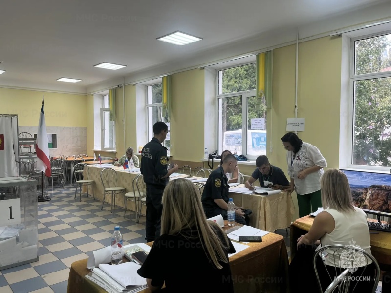Группировка Центра, принимающая участие в ликвидации пожаров на территории Республики Крым, приняла участие в выборах в Государственную думу.